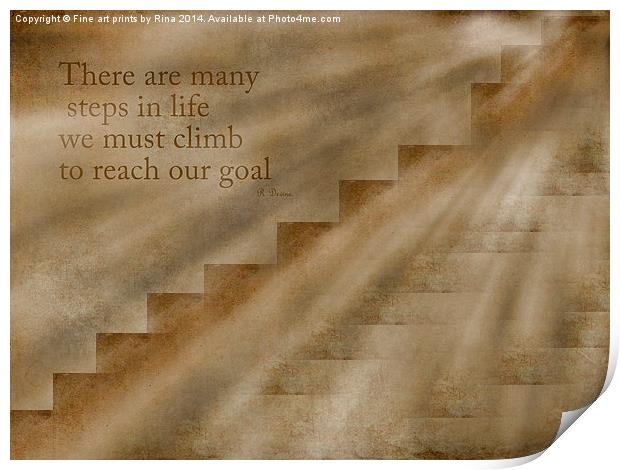 Steps in life Print by Fine art by Rina