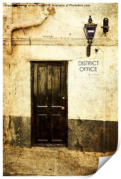  Gibraltar, Police district office Print by Fine art by Rina