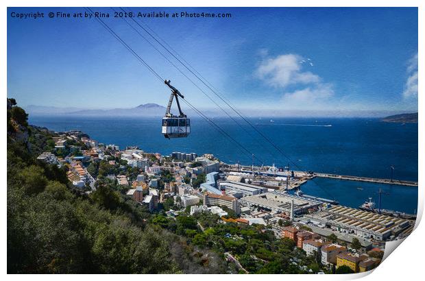 Gibraltar views Print by Fine art by Rina