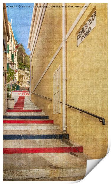 Devil's Gap Road, Gibraltar Print by Fine art by Rina