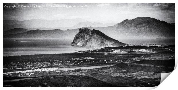 Rock of gibraltar Print by Fine art by Rina