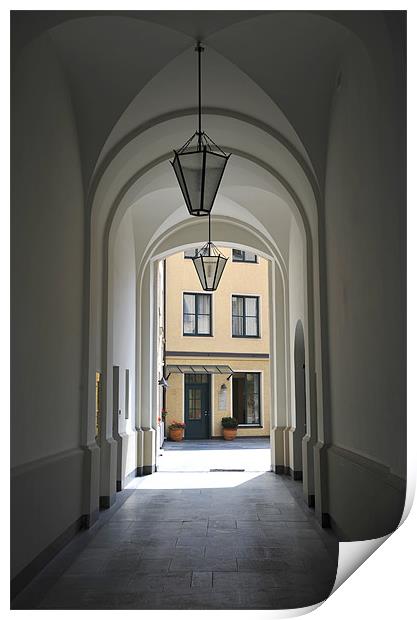 Arched passageway Print by peter jeffreys