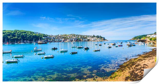 Polruan from Fowey, Cornwall, UK Print by Maggie McCall