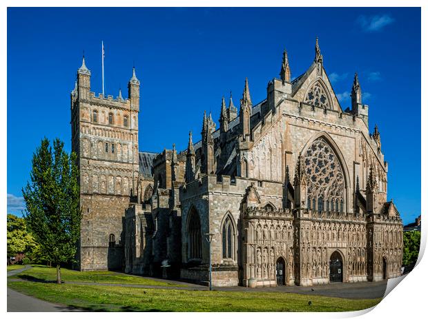 Exeter Cathedral, Devon Print by Maggie McCall