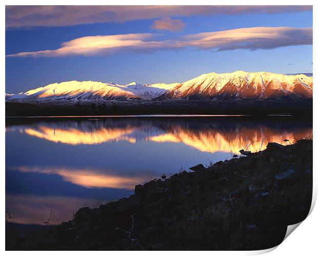 Lake cGregor, NZ Print by Maggie McCall