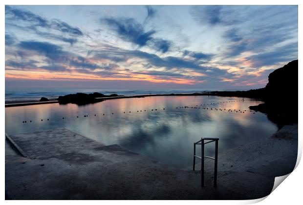 Bude Seapool Cornwall Print by Maggie McCall