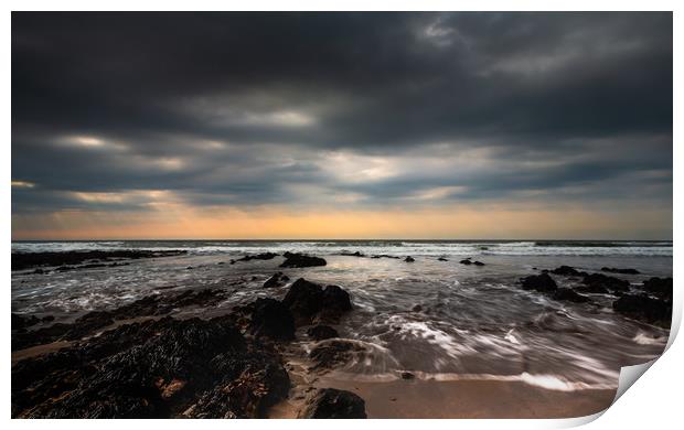 Widemouth Bay, Cornwall. Print by Maggie McCall