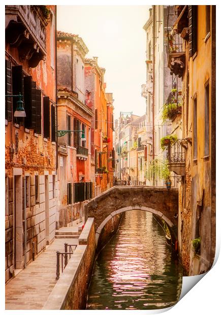 Venice Canal Print by Maggie McCall