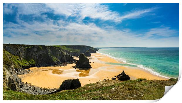 Bedruthan Steps 2 Print by Maggie McCall