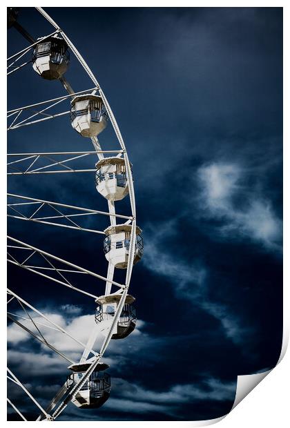 Ferris  Big wheel, Bournemouth.UK Print by Maggie McCall