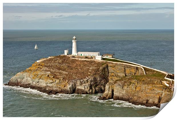 SOUTH STACK LIGHTHOUSE (Anglesey) Print by raymond mcbride