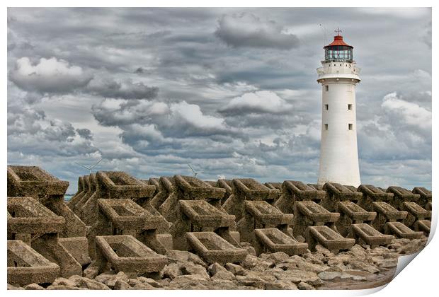 PERCH ROCK LIGHTHOUSE(Another Angle) Print by raymond mcbride