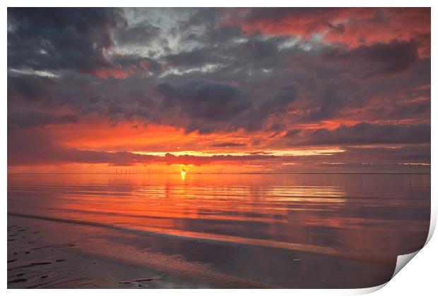 SUNSET (Fiery red sky) Print by raymond mcbride