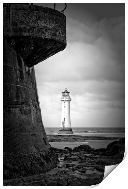 Perch Rock (Fort&Lighthouse) Print by raymond mcbride