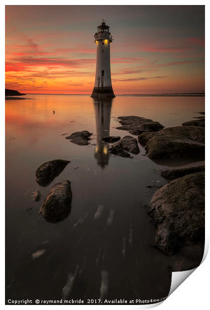 Perch Rock Lighthouse Print by raymond mcbride