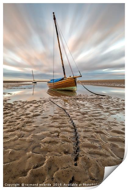 Boats on a Low Tide Print by raymond mcbride
