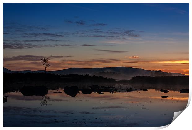 Lochan na h-Achlaise Sunrise Print by Robert Murray
