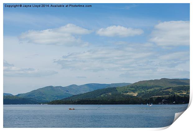 Lake Windermere Print by J Lloyd