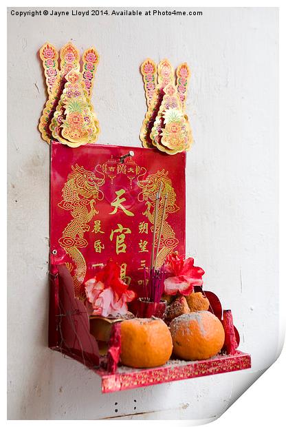 Chinese New Year Offerings Print by J Lloyd