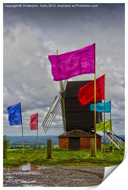 The Jubillee Windmill Print by Christopher Kelly