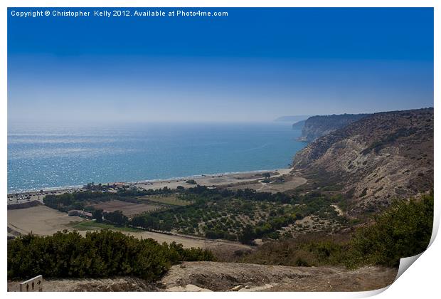 The Beautiful Kourion Beach, Print by Christopher Kelly