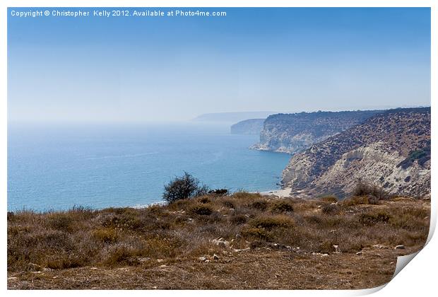 Cliffs of Kourion Print by Christopher Kelly