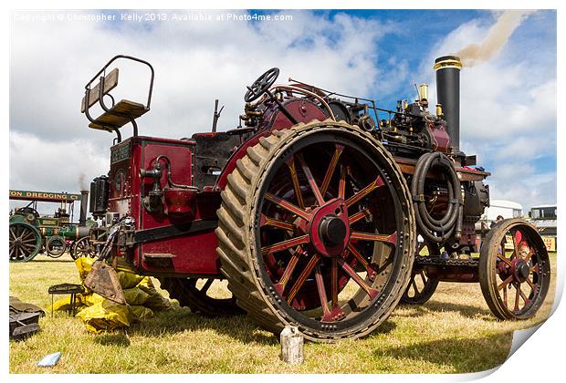 Classic Traction engine Print by Christopher Kelly