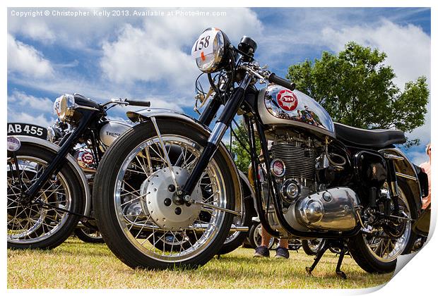 BSA Gold Star Print by Christopher Kelly