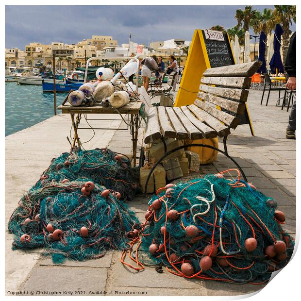 Fishing Nets Print by Christopher Kelly