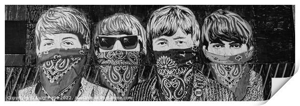 The Beatles as Masked Outlaws Print by Luigi Petro
