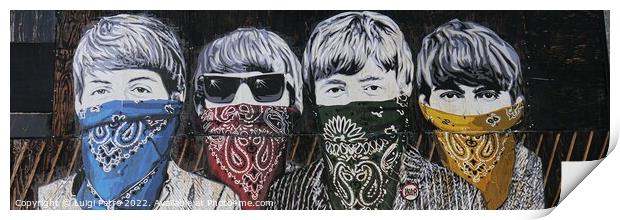 The Beatles as Outlaw Rebels Print by Luigi Petro