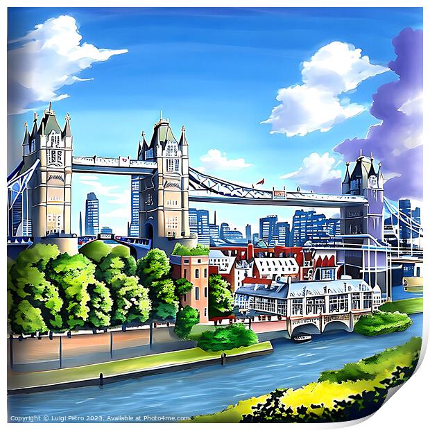 Tower Bridge, in London, United Kingdom Print by Luigi Petro