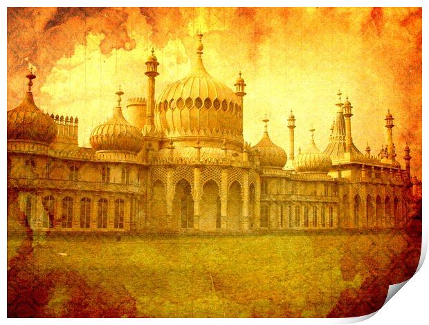 The Royal Pavillion In Brighton,UK. Print by Luigi Petro