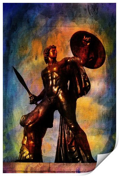 Statue of Achilles in Hyde Park,London. Print by Luigi Petro