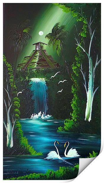  Waterfall of love <3 Print by Sue Bottomley