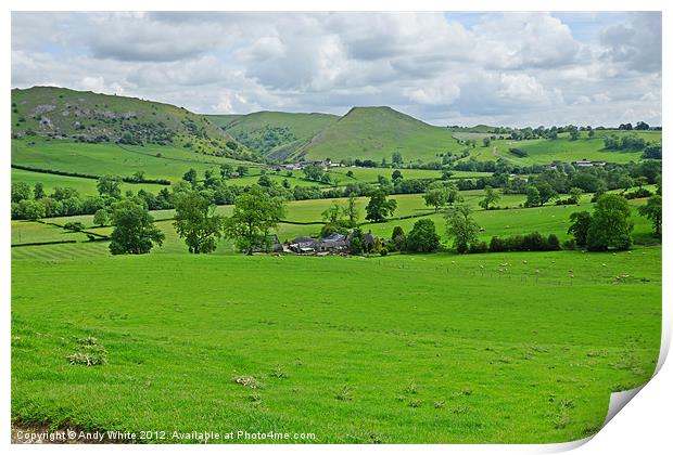 Thorpe Cloud from Blore Print by Andy White