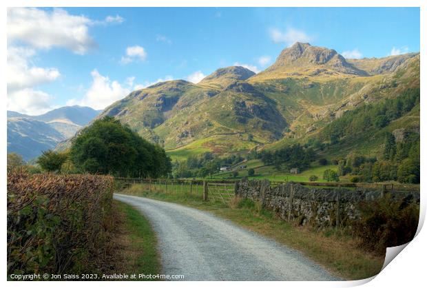 Langdale Valley Print by Jon Saiss