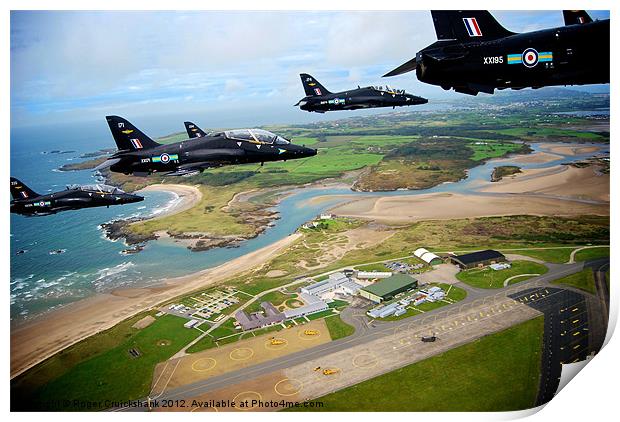Hawks over RAF Valley Print by Roger Cruickshank