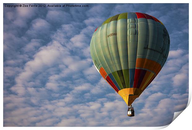 Photograph of a hot air balloon taken at the Putra Print by Zoe Ferrie