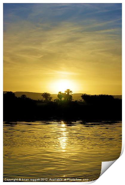 Nile Sunset Print by Brian  Raggatt