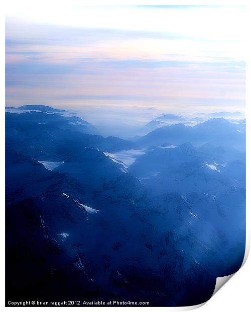 Over the Alps Print by Brian  Raggatt