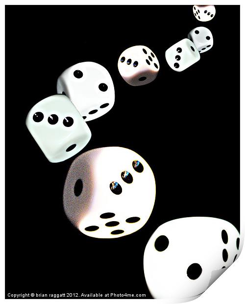 Tumbling Dice Chain Print by Brian  Raggatt