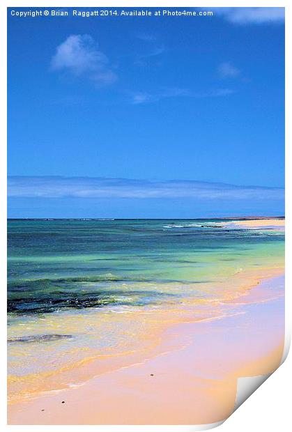Tropical Island Blue Skies Print by Brian  Raggatt