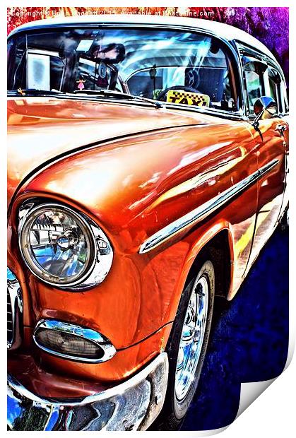  Cuba Taxi Print by Brian  Raggatt