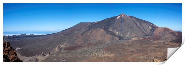 Mount Teide panorama Tenerife Print by Phil Crean
