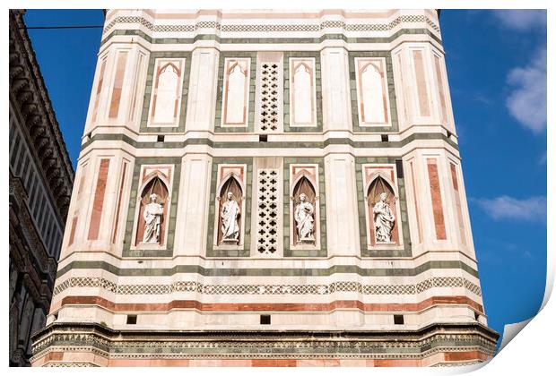 Cathedral  bell tower of Santa Maria del Fiore, Florence,  Print by Phil Crean