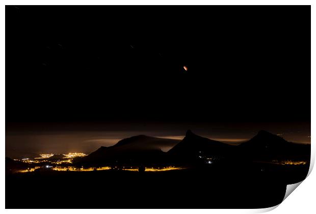 Nighttime long exposure on Tenerife Print by Phil Crean