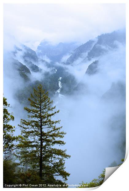 Yosemite rain clearing Print by Phil Crean