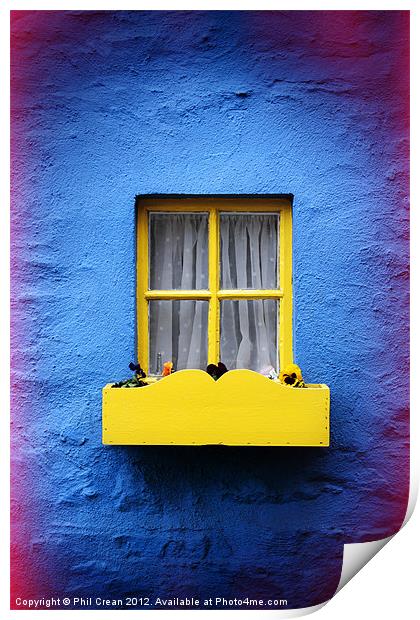 Yellow window Print by Phil Crean