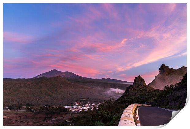 Teide sunset Tenerife Print by Phil Crean